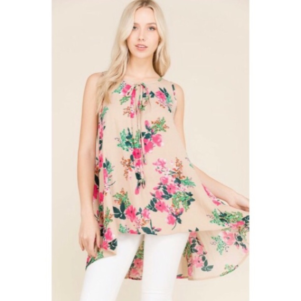🆕 Tan Floral Tunic